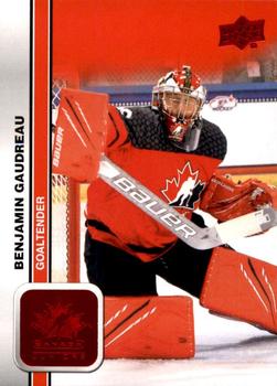 #13 Benjamin Gaudreau - Canada - 2023 Upper Deck Team Canada Juniors - Red Foil Hockey