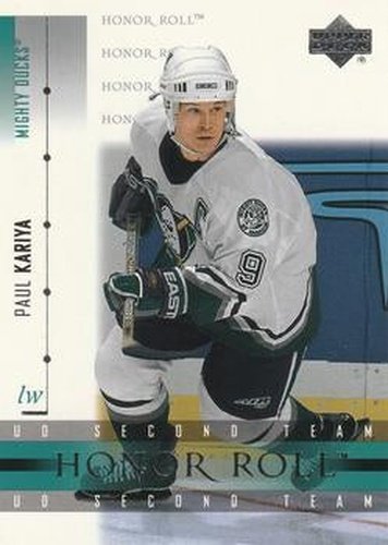 #13 Paul Kariya - Anaheim Mighty Ducks - 2001-02 Upper Deck Honor Roll Hockey