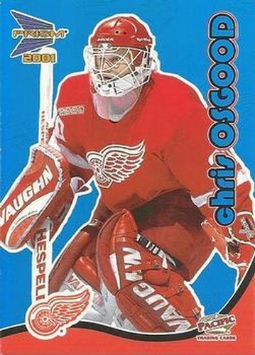 #13 Chris Osgood - Detroit Red Wings - 2000-01 Pacific Prism McDonald's - Blue Hockey