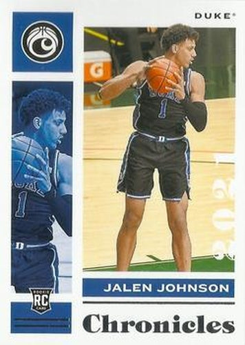 #13 Jalen Johnson - Duke Blue Devils - 2021 Panini Chronicles Draft Picks Basketball