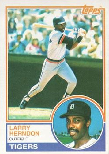 #13 Larry Herndon - Detroit Tigers - 1983 Topps Baseball