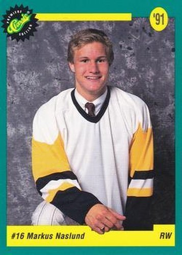#13 Markus Naslund - Pittsburgh Penguins - 1991 Classic Draft Picks Hockey