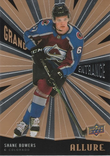 #GE-13 Shane Bowers - Colorado Avalanche - 2020-21 Upper Deck Allure - Grand Entrance Hockey