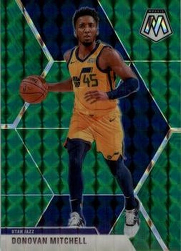 #13 Donovan Mitchell - Utah Jazz - 2019-20 Panini Mosaic - Green Prizm Basketball