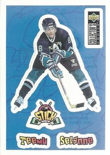 #S13 Teemu Selanne - Anaheim Mighty Ducks - 1996-97 Collector's Choice - Stick-Ums Hockey