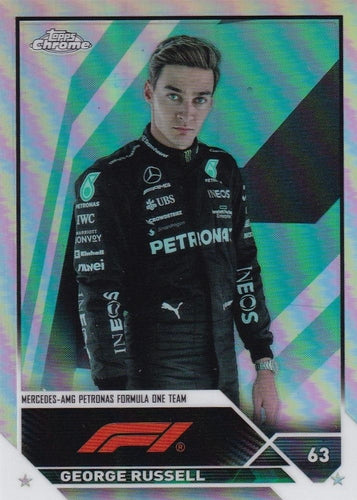#13b George Russell - Mercedes-AMG Petronas Formula One Team - 2023 Topps Chrome Formula 1 Racing