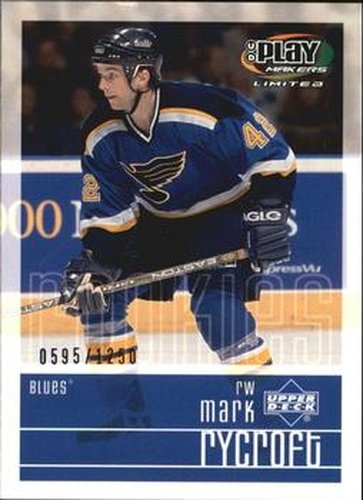 #140 Mark Rycroft - St. Louis Blues - 2001-02 Upper Deck Playmakers Hockey