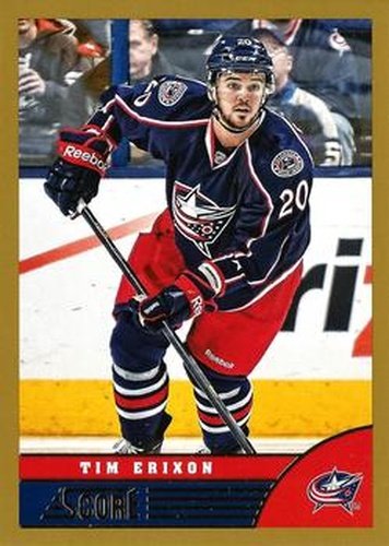 #140 Tim Erixon - Columbus Blue Jackets - 2013-14 Score - Gold Hockey