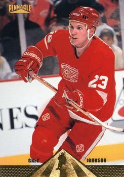 #140 Greg Johnson - Detroit Red Wings - 1996-97 Pinnacle Hockey