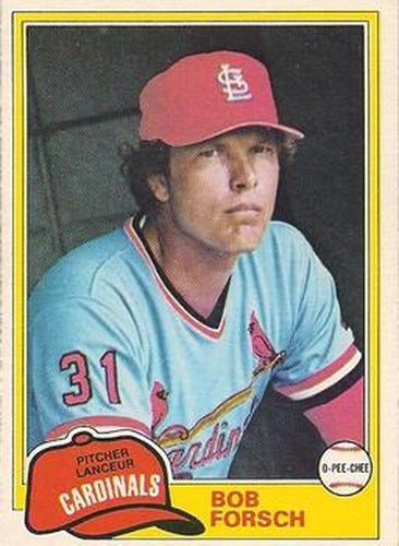 #140 Bob Forsch - St. Louis Cardinals - 1981 O-Pee-Chee - Gray Back Baseball