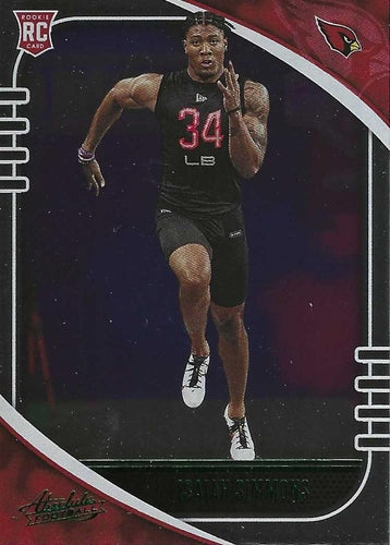 #140 Isaiah Simmons - Arizona Cardinals - 2020 Panini Absolute - Green Football