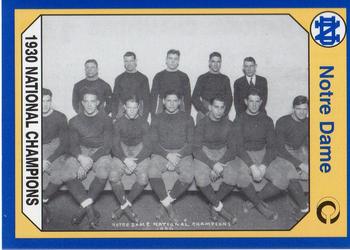 #140 1930 National Champions - Notre Dame Fighting Irish - 1990 Collegiate Collection Notre Dame Football