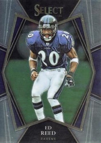 #140 Ed Reed - Baltimore Ravens - 2021 Panini Select - Black and Gold Prizm Die Cut Football