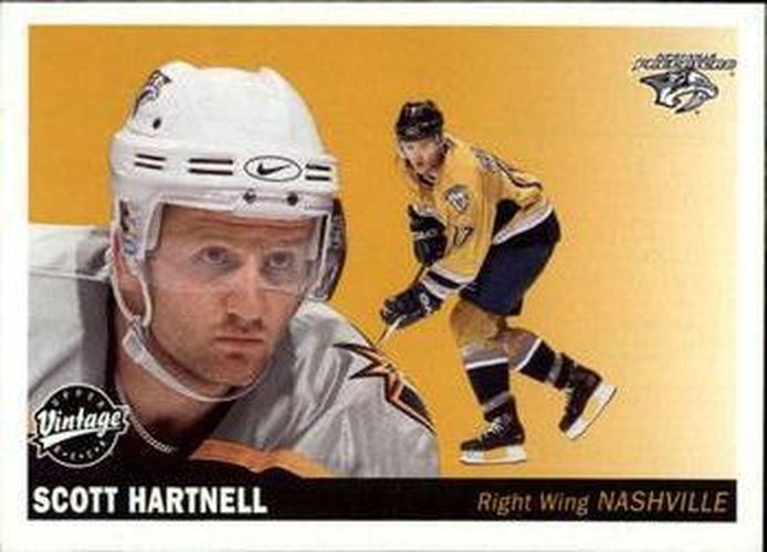 #140 Scott Hartnell - Nashville Predators - 2002-03 Upper Deck Vintage Hockey