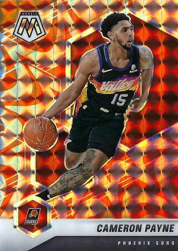 #140 Cameron Payne - Phoenix Suns - 2020-21 Panini Mosaic - Mosaic Reactive Orange Basketball