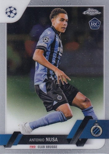 #140 Antonio Nusa - Club Brugge KV - 2022-23 Topps Chrome UEFA Club Competitions Soccer