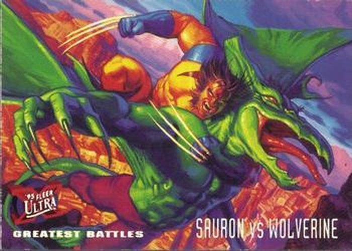 #140 Sauron vs. Wolverine - 1995 Fleer Ultra X-Men