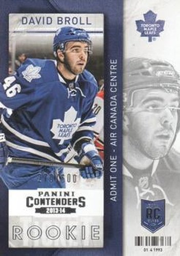 #140a David Broll - Toronto Maple Leafs - 2013-14 Panini Contenders Hockey