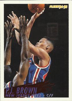 #141 P.J. Brown - New Jersey Nets - 1994-95 Fleer Basketball