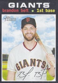 #141 Brandon Belt - San Francisco Giants - 2020 Topps Heritage Baseball