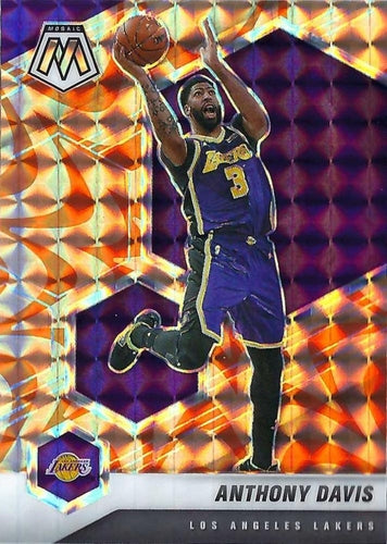 #141 Anthony Davis - Los Angeles Lakers - 2020-21 Panini Mosaic - Mosaic Reactive Orange Basketball