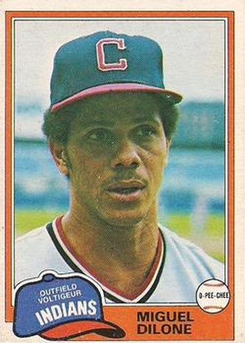 #141 Miguel Dilone - Cleveland Indians - 1981 O-Pee-Chee - Gray Back Baseball
