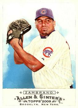 #141 Carlos Zambrano - Chicago Cubs - 2009 Topps Allen & Ginter Baseball