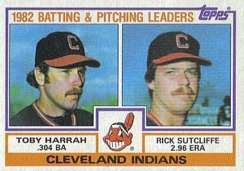 #141 Indians Leaders / Checklist Toby Harrah / Rick Sutcliffe - Cleveland Indians - 1983 Topps Baseball