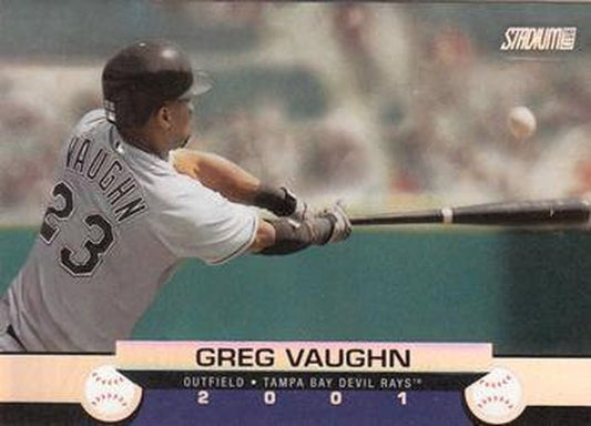 #141 Greg Vaughn - Tampa Bay Devil Rays - 2001 Stadium Club Baseball