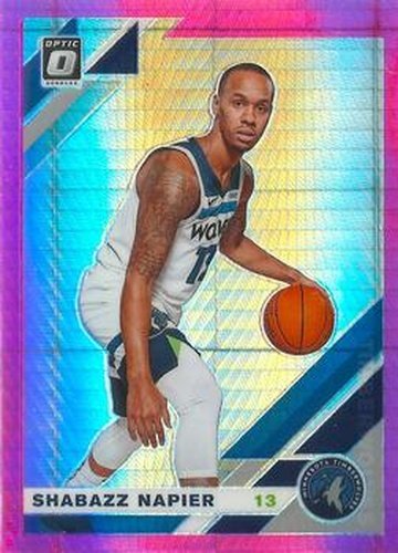 #141 Shabazz Napier - Minnesota Timberwolves - 2019-20 Donruss Optic - Hyper Pink Basketball