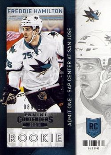 #141a Freddie Hamilton - San Jose Sharks - 2013-14 Panini Contenders Hockey