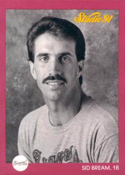 #142 Sid Bream - Atlanta Braves - 1991 Studio Baseball