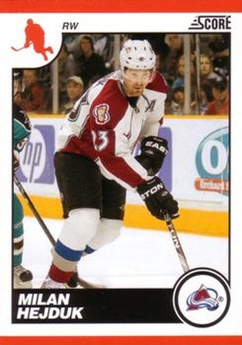 #142 Milan Hejduk - Colorado Avalanche - 2010-11 Score Hockey
