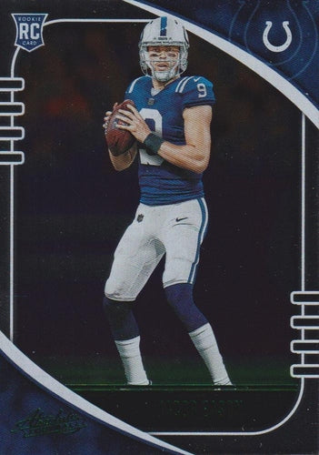 #142 Jacob Eason - Indianapolis Colts - 2020 Panini Absolute - Green Football