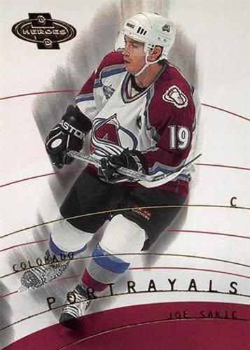 #142 Joe Sakic - Colorado Avalanche - 2000-01 Upper Deck Heroes Hockey