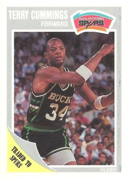 #142 Terry Cummings - San Antonio Spurs - 1989-90 Fleer Basketball