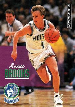 #142 Scott Brooks - Minnesota Timberwolves - 1992-93 SkyBox Basketball