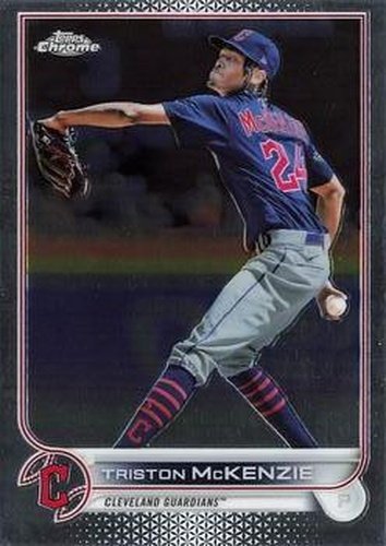 #142 Triston McKenzie - Cleveland Guardians - 2022 Topps Chrome Baseball