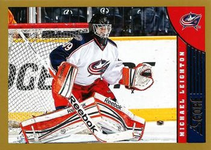 #142 Michael Leighton - Columbus Blue Jackets - 2013-14 Score - Gold Hockey