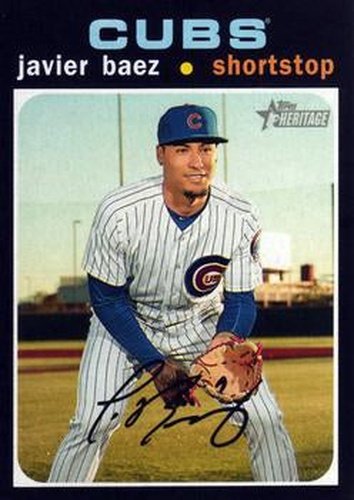 #142 Javier Baez - Chicago Cubs - 2020 Topps Heritage Baseball