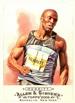 #142 LaShawn Merritt - 2009 Topps Allen & Ginter Baseball