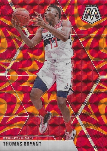 #142 Thomas Bryant - Washington Wizards - 2019-20 Panini Mosaic - Reactive Orange Basketball