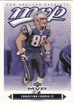 #142 Christian Fauria - New England Patriots - 2003 Upper Deck MVP Football