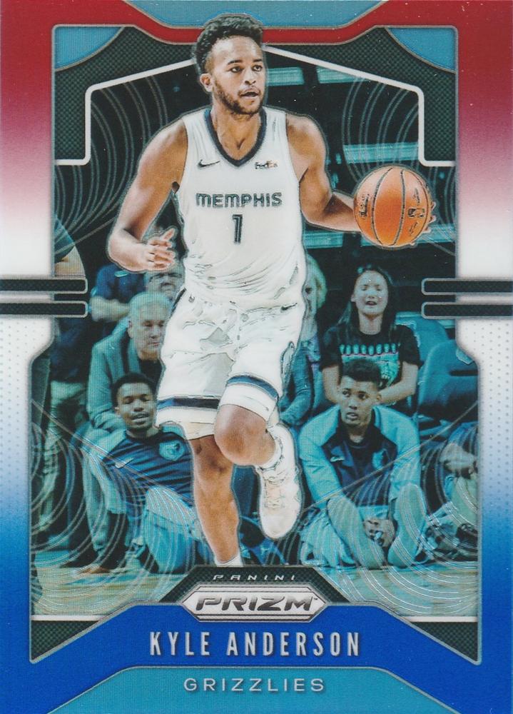 #142 Kyle Anderson - Memphis Grizzlies - 2019-20 Panini Prizm - Prizms Red White and Blue Basketball