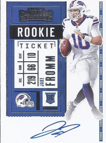 #142b Jake Fromm - Buffalo Bills - 2020 Panini Contenders Football