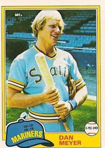 #143 Dan Meyer - Seattle Mariners - 1981 O-Pee-Chee - Gray Back Baseball