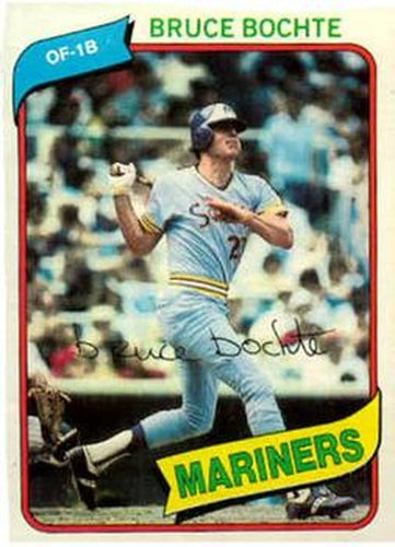 #143 Bruce Bochte - Seattle Mariners - 1980 Topps Baseball