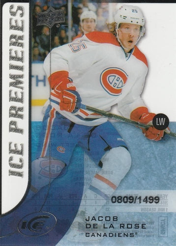 #143 - Jacob de la Rose - Montreal Canadiens - 2015-16 Upper Deck Ice Hockey