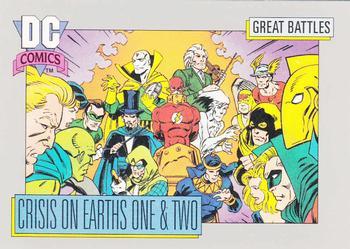#143 Crisis on Earths One & Two - 1992 Impel DC Cosmic