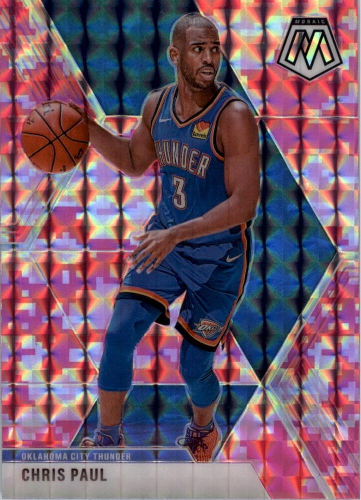 #143 Chris Paul - Oklahoma City Thunder - 2019-20 Panini Mosaic - Camo Pink Basketball